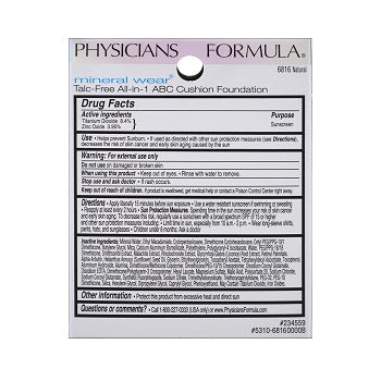Physician's Formula Mineral Wear, Cushion Foundation SPF 50 Size 14ML : Natural