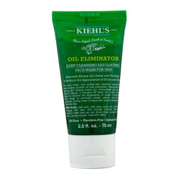 KIEHL'S Men's Oil Eliminator Deep Cleansing Exfoliating Face Wash Size: 75ml/2.5oz