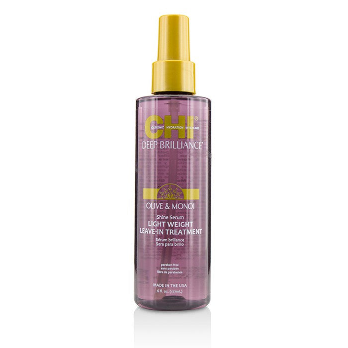 CHI Deep Brilliance Olive Monoi Shine Serum Light Weight Leave-In Treatment