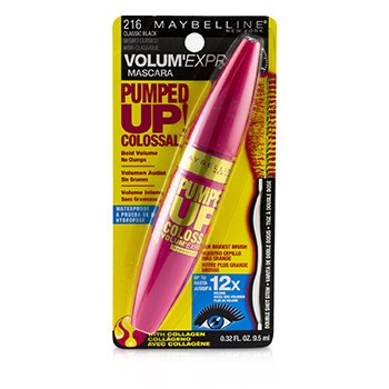 MAYBELLINE Volum' Express Pumped Up Colossal Waterproof Mascara Size: 9.5ml/0.32oz Color: Black