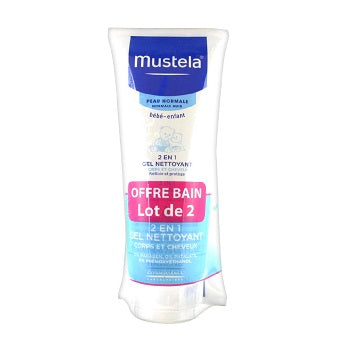 MUSTELA 2 In 1 Body & Hair Cleansing gel - For Normal Skin Size: 2x200ML