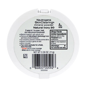 NEUTROGENA SkinClearing Mineral Powder Natural Ivory 20 Size 11g