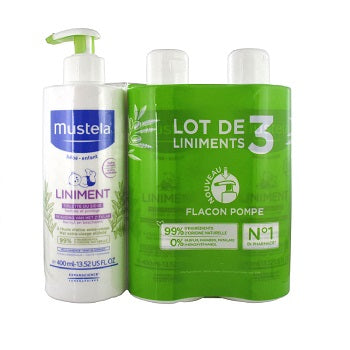 MUSTELA Liniment 3 x 400ml (including 1 Pump Bottle)