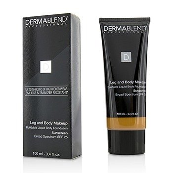 DERMABLEND Leg and Body Make Up Buildable Liquid Body Foundation Sunscreen Broad Spectrum SPF 25 Size: 100ml/3.4oz